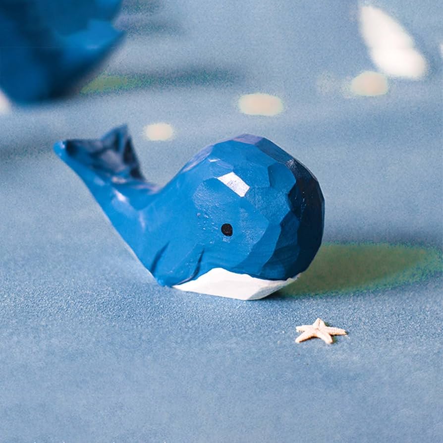 Amazon.co.jp: クジラ かわいい 鯨の置物 可愛い 木彫り